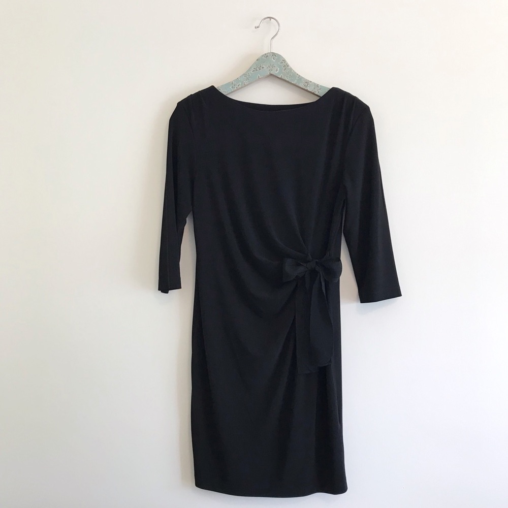 Taylor | Black Ribbon Sheath Dress